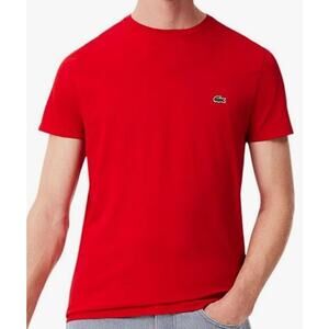 Lacoste Men's Cotton Pima Jersey T-Shirt Red X-Large